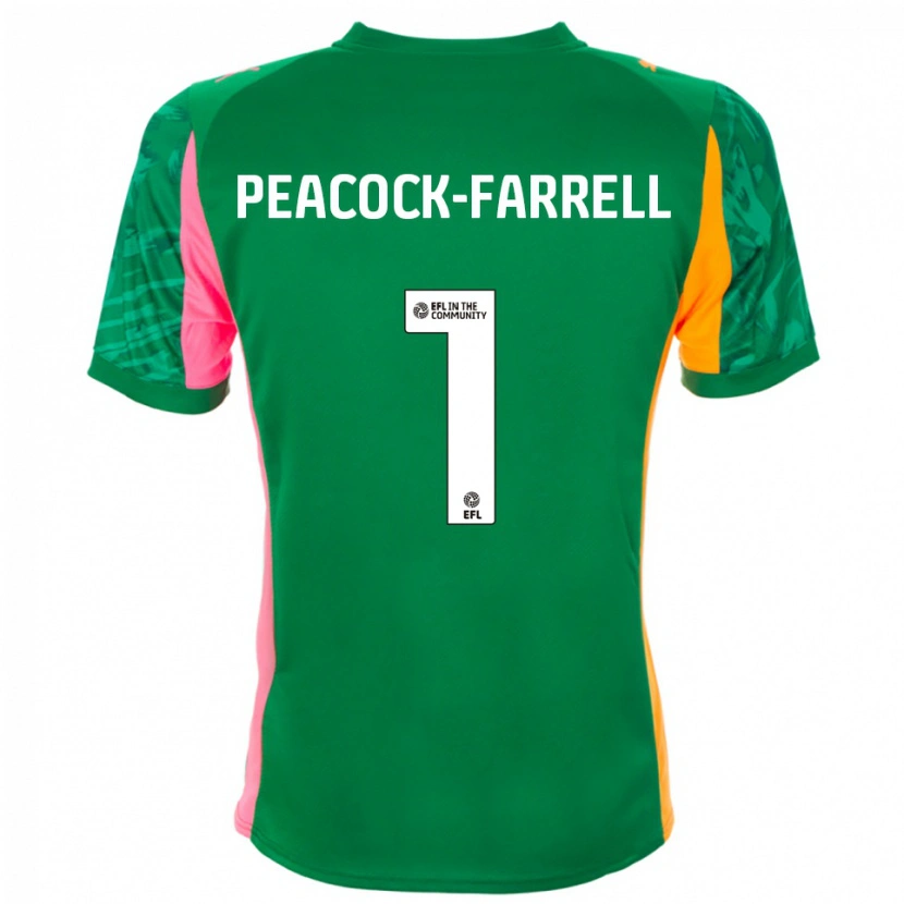 Danxen Herren Bailey Peacock-Farrell #1 Trikot Grün Orange Torwarttrikot 2025/26 Schweiz