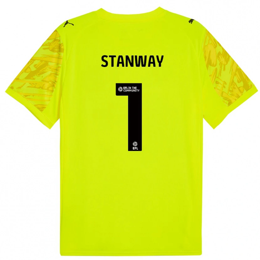 Danxen Herren Wyll Stanway #1 Trikot Gelb Schwarz Torwarttrikot 2025/26 Schweiz