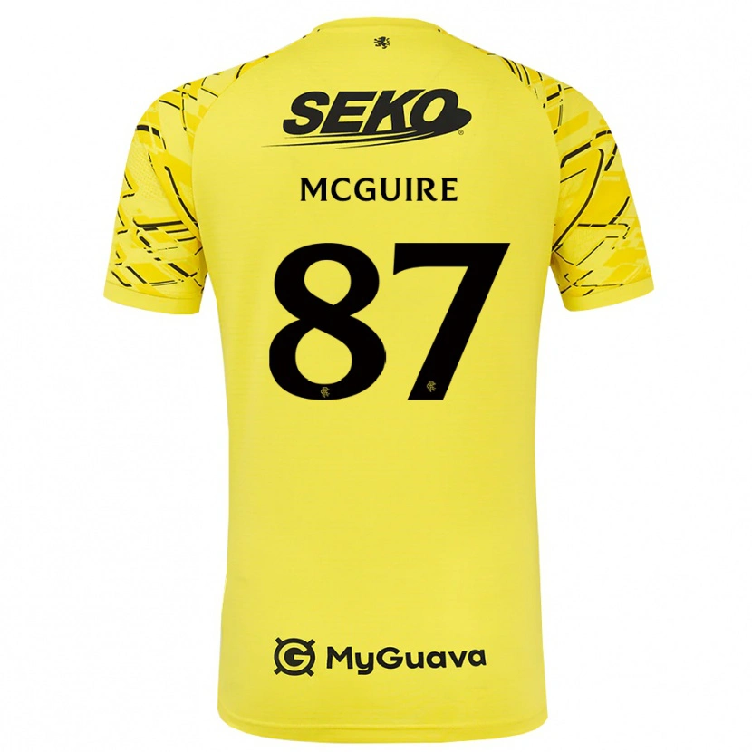 Danxen Herren Rydnn McGuire #87 Trikot Gelb Schwarz Torwarttrikot 2025/26 Schweiz