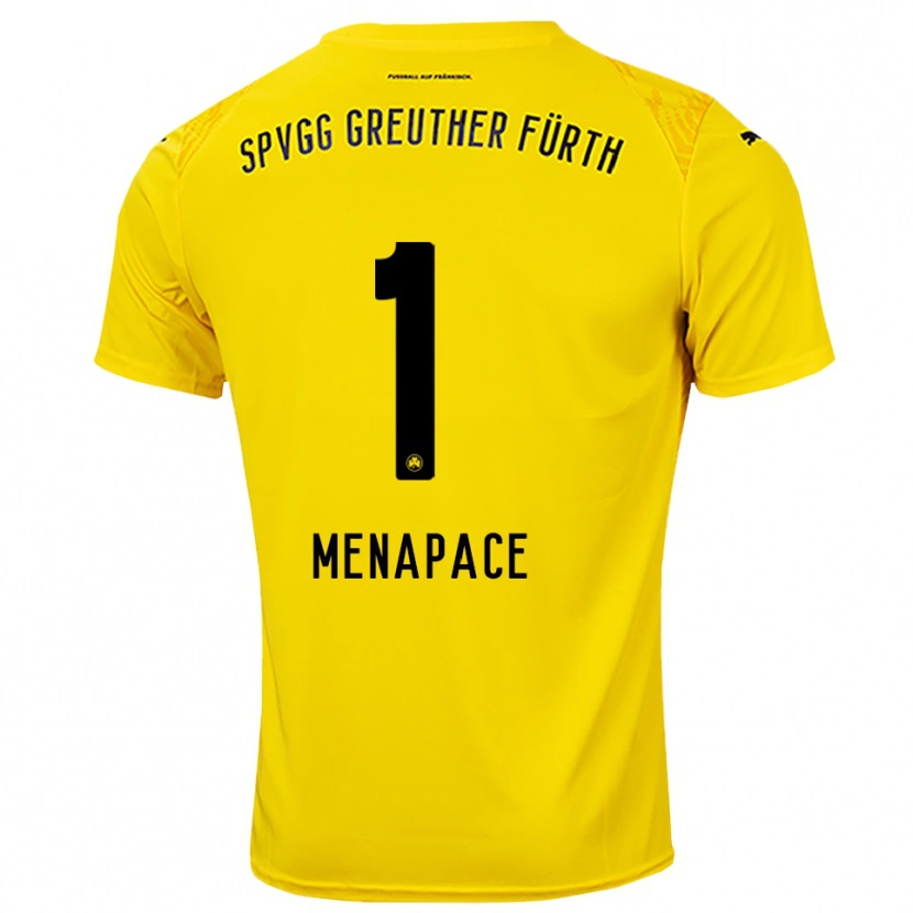 Danxen Herren Theo Menapace #1 Trikot Gelb Schwarz Torwarttrikot 2025/26 Schweiz
