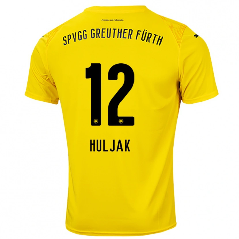 Danxen Herren Dominik Huljak #12 Trikot Gelb Schwarz Torwarttrikot 2025/26 Schweiz