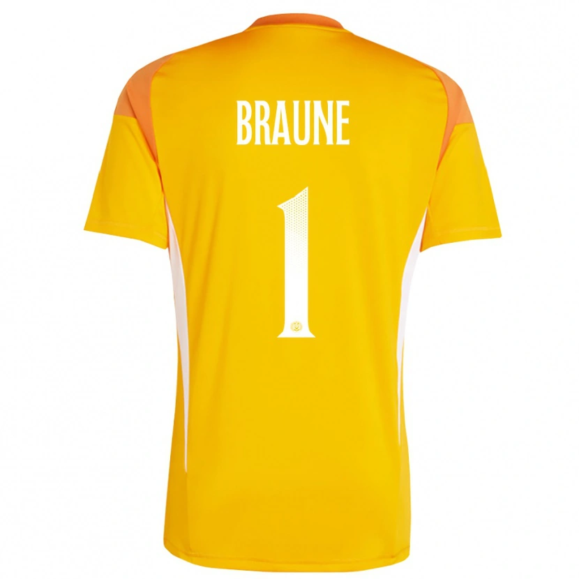 Danxen Herren Maximilian Braune #1 Trikot Orange Weiß Torwarttrikot 2025/26 Schweiz