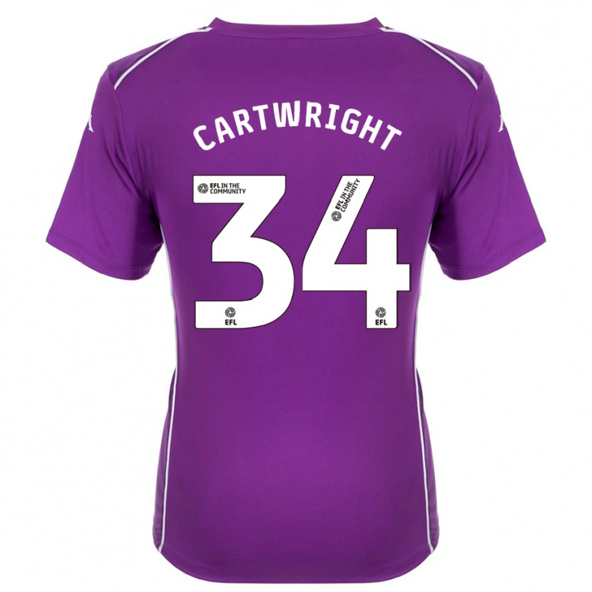 Danxen Herren Harvey Cartwright #34 Trikot Violett Weiß Torwarttrikot 2025/26 Schweiz