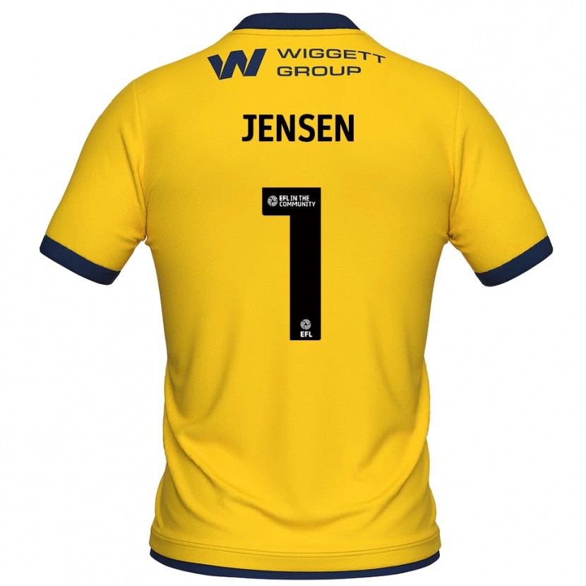 Danxen Herren Lukas Jensen #1 Trikot Gelb Schwarz Torwarttrikot 2025/26 Schweiz