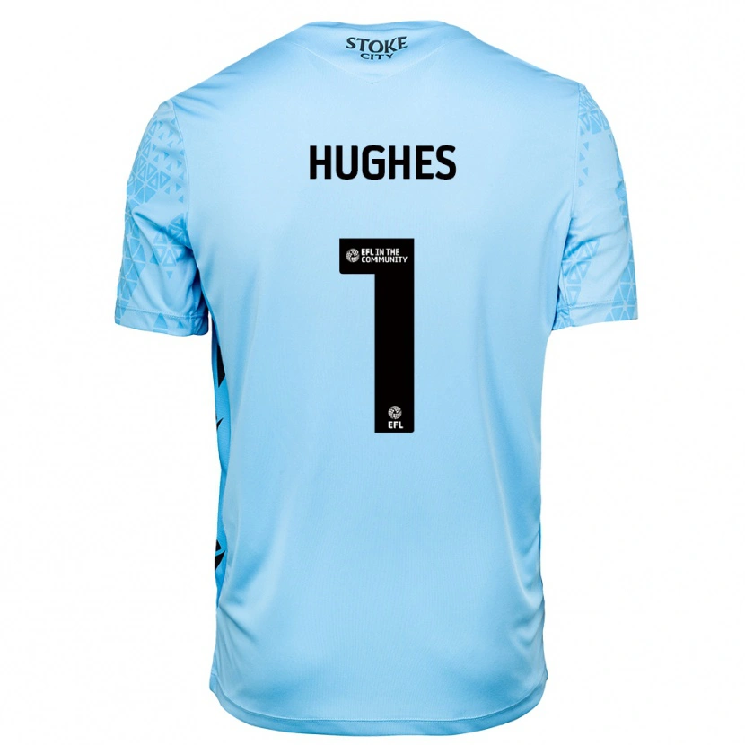 Danxen Herren Jonny Hughes #1 Trikot Himmelblau Schwarz Torwarttrikot 2025/26 Schweiz