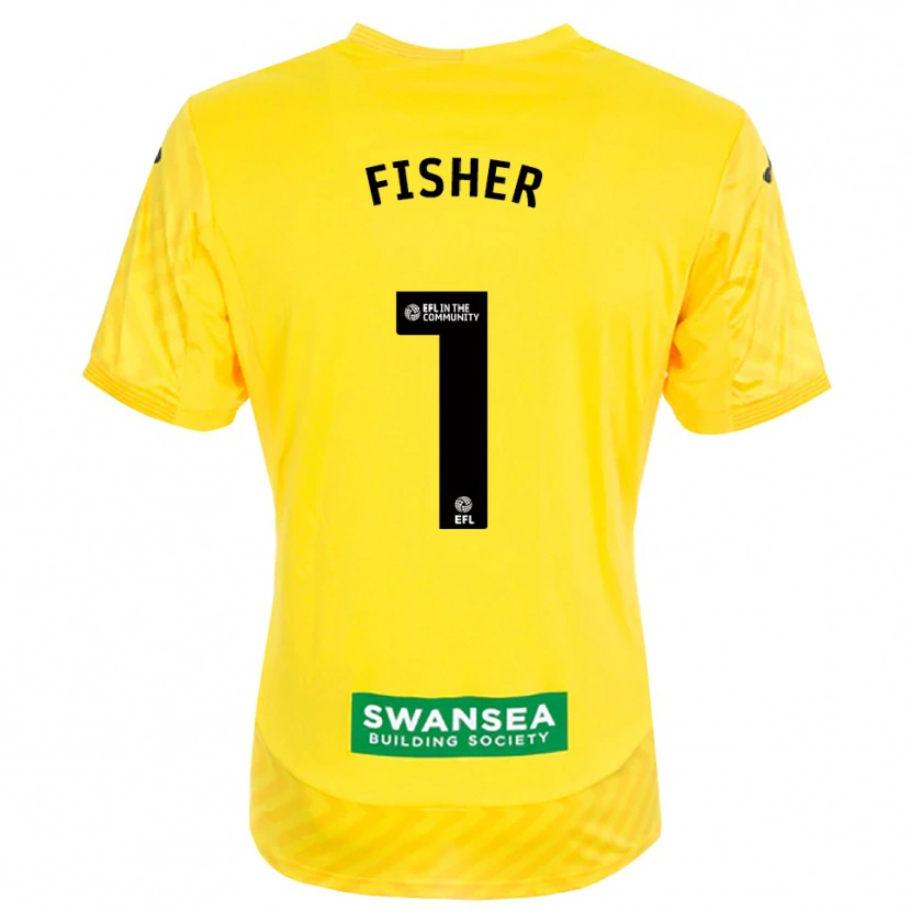 Danxen Herren Andy Fisher #1 Trikot Gelb Schwarz Torwarttrikot 2025/26 Schweiz
