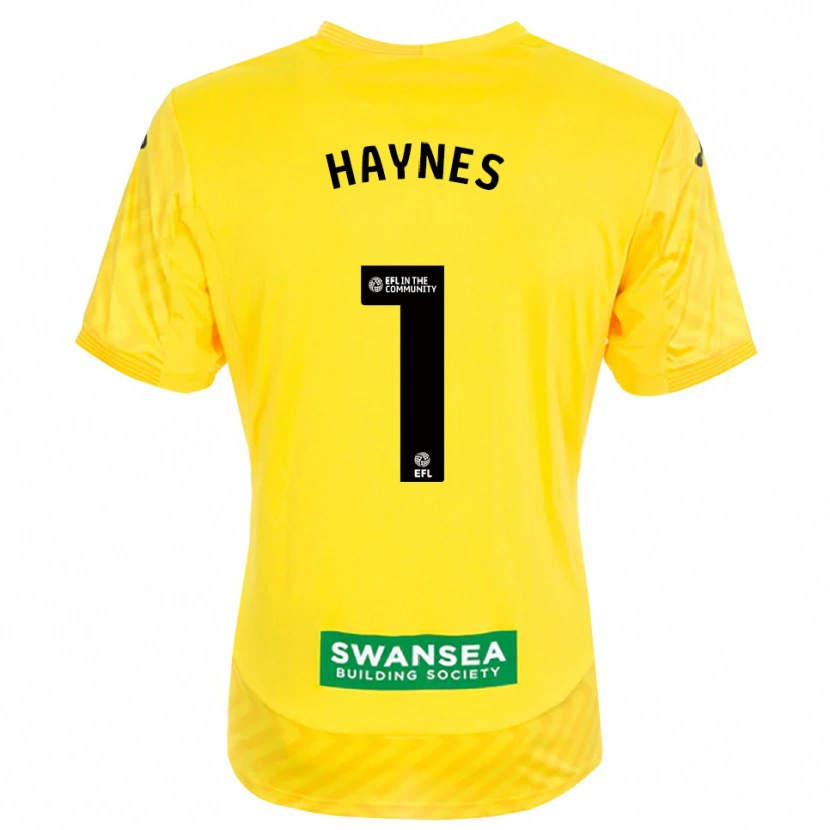 Danxen Herren Charlie Haynes #1 Trikot Gelb Schwarz Torwarttrikot 2025/26 Schweiz