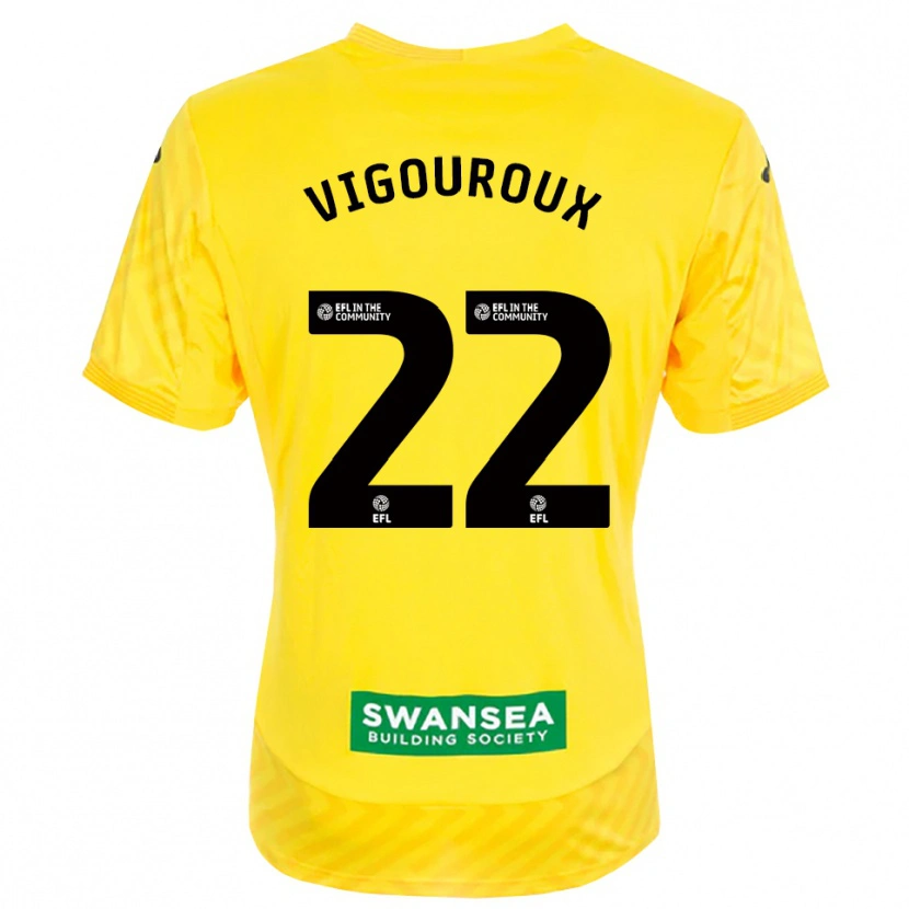 Danxen Herren Lawrence Vigouroux #22 Trikot Gelb Schwarz Torwarttrikot 2025/26 Schweiz