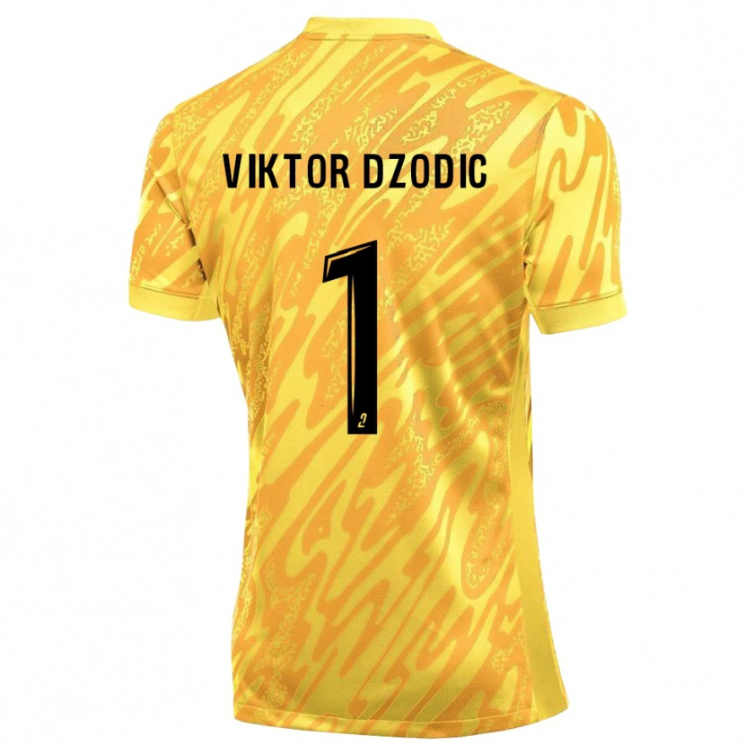 Danxen Herren Viktor Dzodic #1 Trikot Orange Gelb Torwarttrikot 2025/26 Schweiz