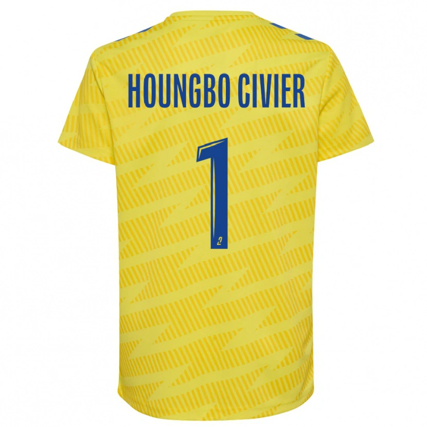 Danxen Herren Matéo Houngbo Civier #1 Trikot Gelb Blau Torwarttrikot 2025/26 Schweiz