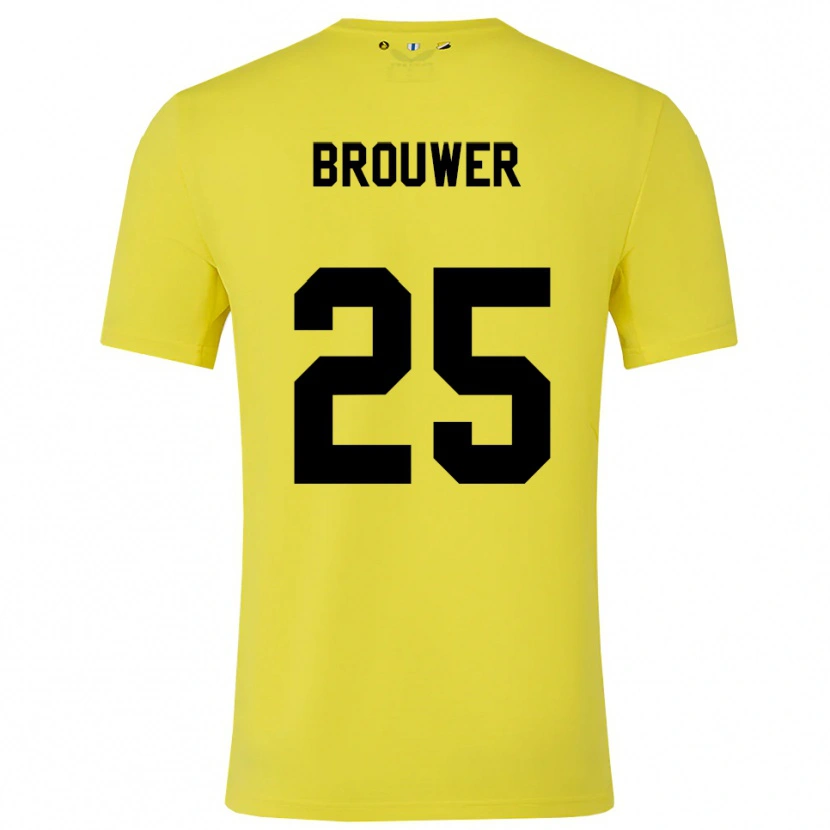 Danxen Herren Michael Brouwer #25 Trikot Gelb Schwarz Torwarttrikot 2025/26 Schweiz