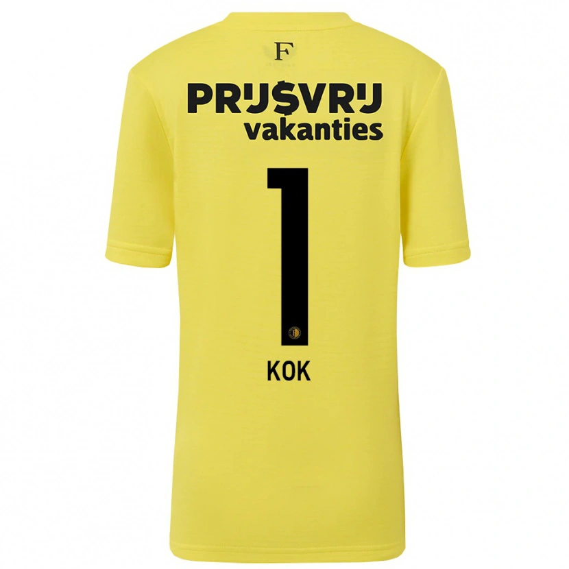 Danxen Herren Stefan Kok #1 Trikot Gelb Schwarz Torwarttrikot 2025/26 Schweiz