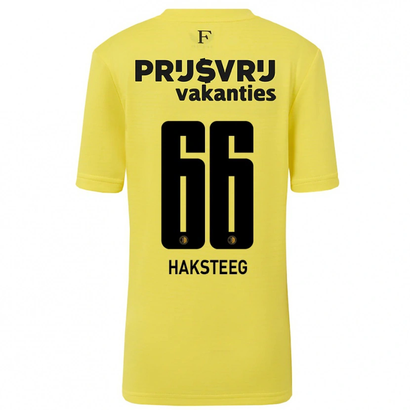 Danxen Herren Tim Haksteeg #66 Trikot Gelb Schwarz Torwarttrikot 2025/26 Schweiz
