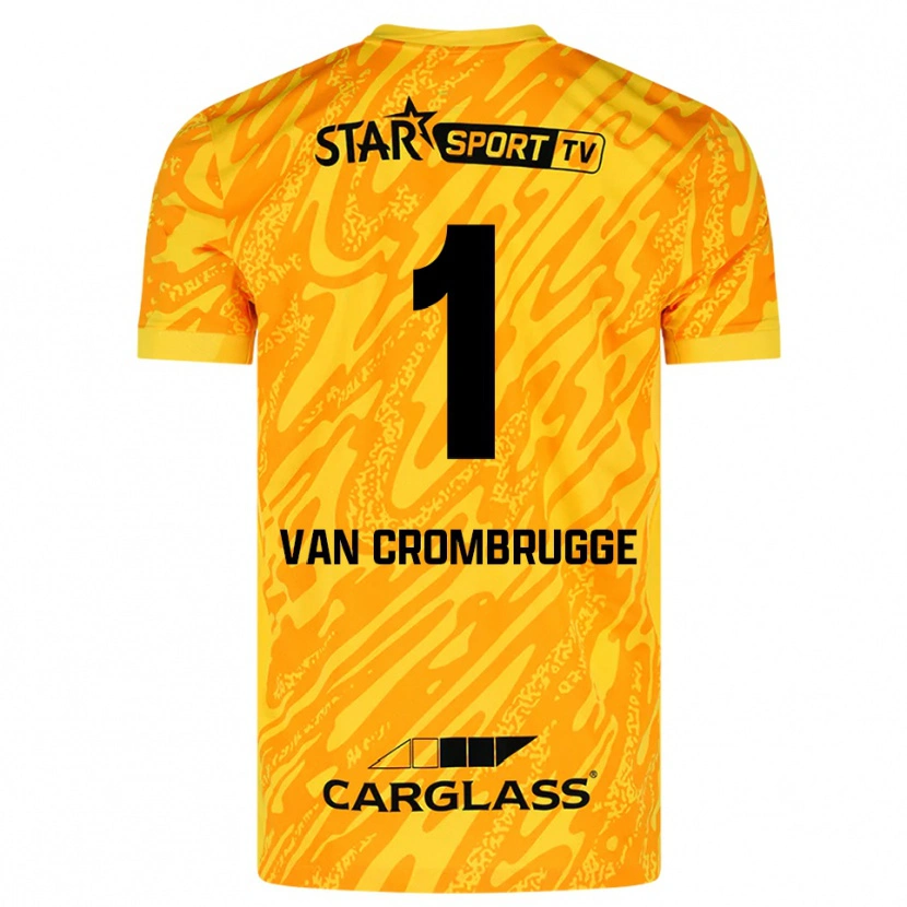 Danxen Herren Hendrik Van Crombrugge #1 Trikot Orange Gelb Schwarz Torwarttrikot 2025/26 Schweiz
