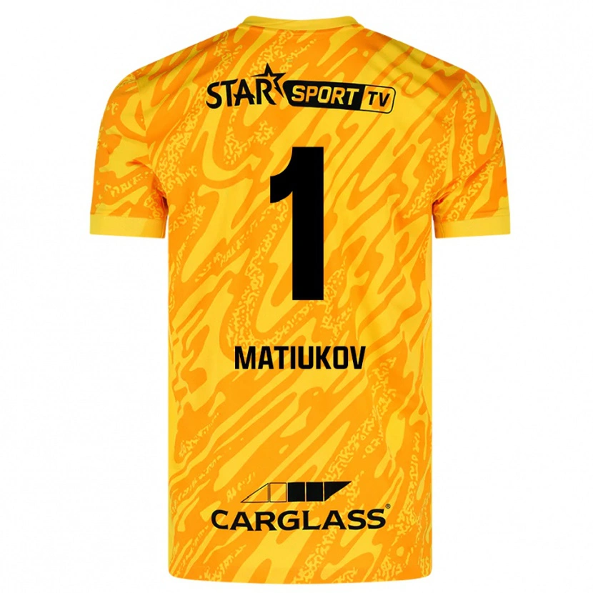 Danxen Herren Platon Matiukov #1 Trikot Orange Gelb Schwarz Torwarttrikot 2025/26 Schweiz