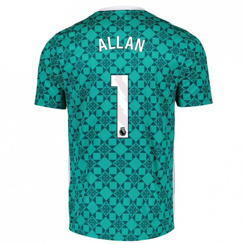 Danxen Herren Isaac Allan #1 Trikot Grün Weiß Torwarttrikot 2025/26 Schweiz