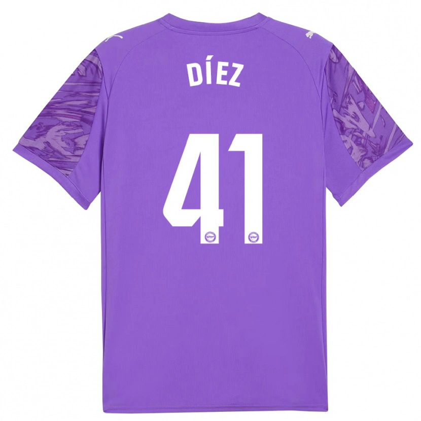 Danxen Herren Victor Díez #41 Trikot Violett Weiß Torwarttrikot 2025/26 Schweiz