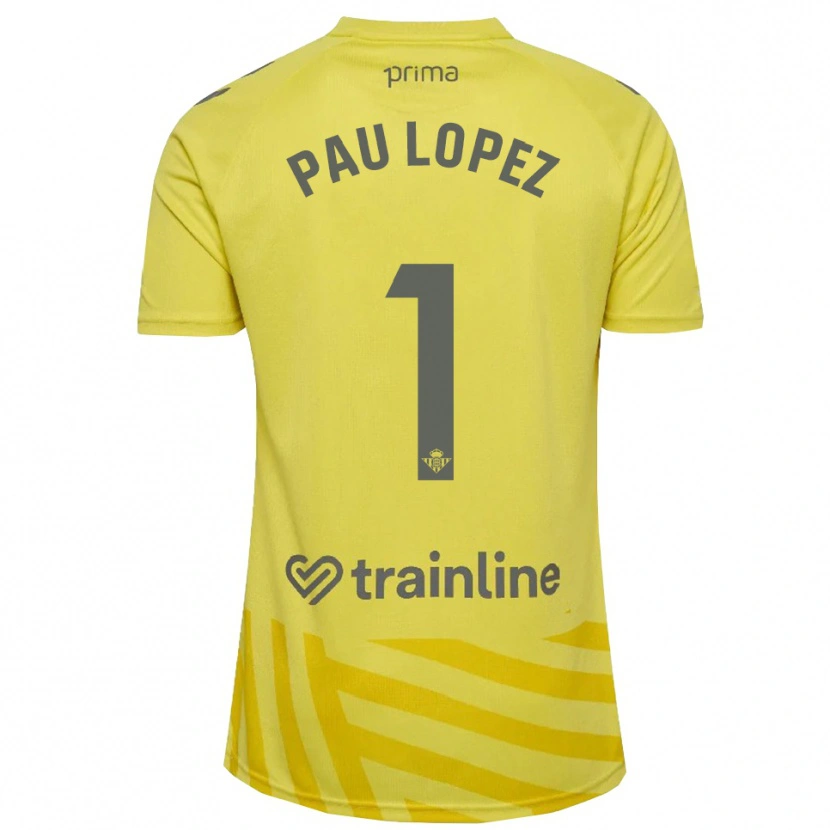 Danxen Herren Pau López #1 Trikot Gelb Grau Torwarttrikot 2025/26 Schweiz
