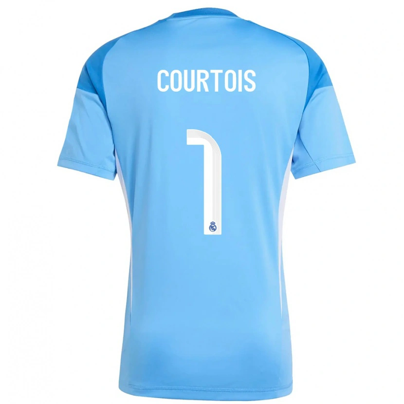 Danxen Herren Thibaut Courtois #1 Trikot Himmelblau Weiß Torwarttrikot 2025/26 Schweiz