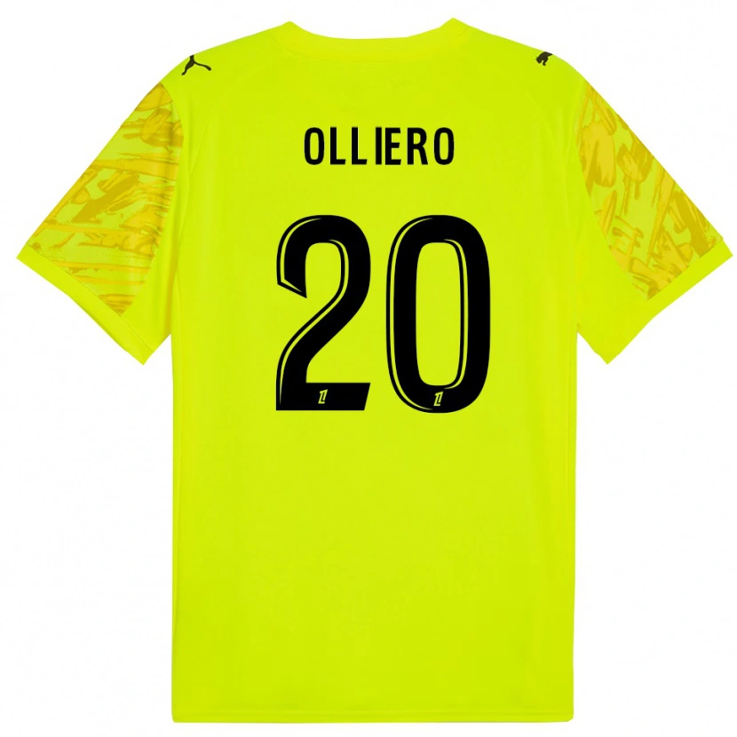 Danxen Herren Alexandre Olliero #20 Trikot Leuchtgrün Gelb Torwarttrikot 2025/26 Schweiz