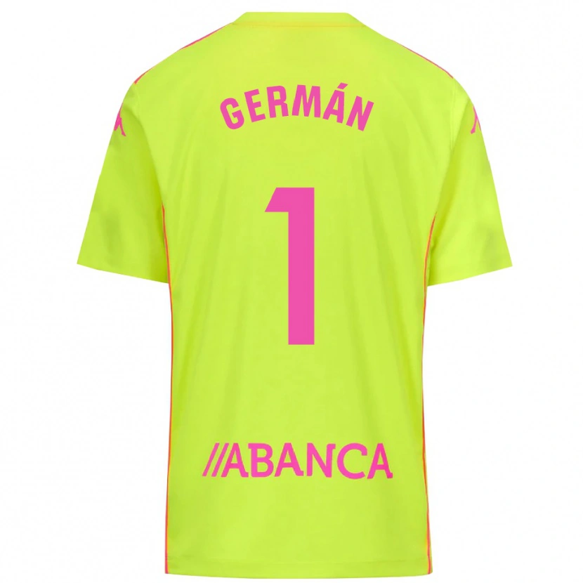 Danxen Herren Germán Parreño #1 Trikot Gelb Grün Torwarttrikot 2025/26 Schweiz