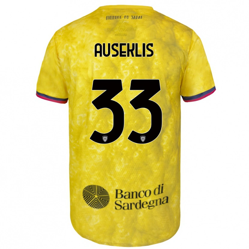 Danxen Herren Henrijs Auseklis #33 Trikot Gelb Schwarz Torwarttrikot 2025/26 Schweiz