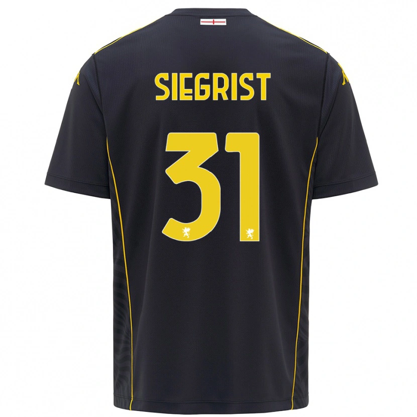 Danxen Herren Benjamin Siegrist #31 Trikot Schwarz Gelb Torwarttrikot 2025/26 Schweiz