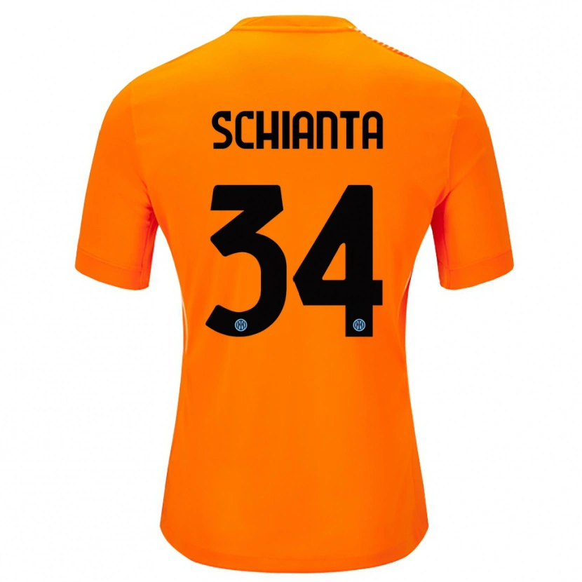 Danxen Herren Valentina Schianta #34 Trikot Hellorange Schwarz Torwarttrikot 2025/26 Schweiz