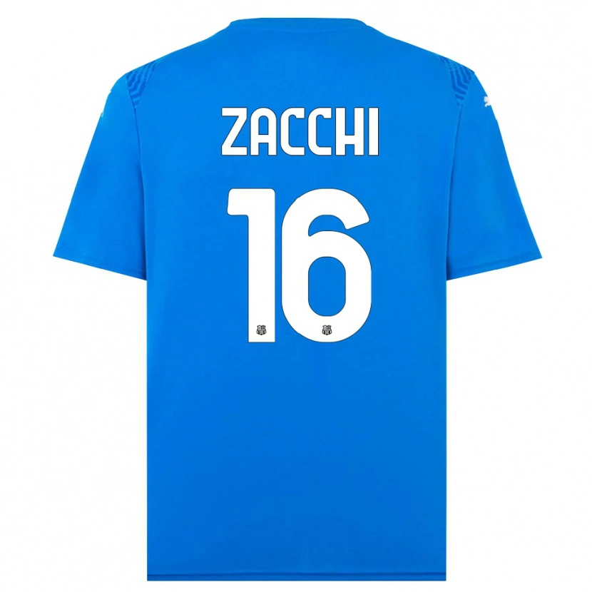 Danxen Herren Gioele Zacchi #16 Trikot Blau Weiß Torwarttrikot 2025/26 Schweiz