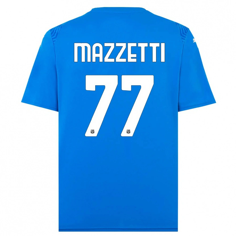 Danxen Herren Riccardo Mazzetti #77 Trikot Blau Weiß Torwarttrikot 2025/26 Schweiz