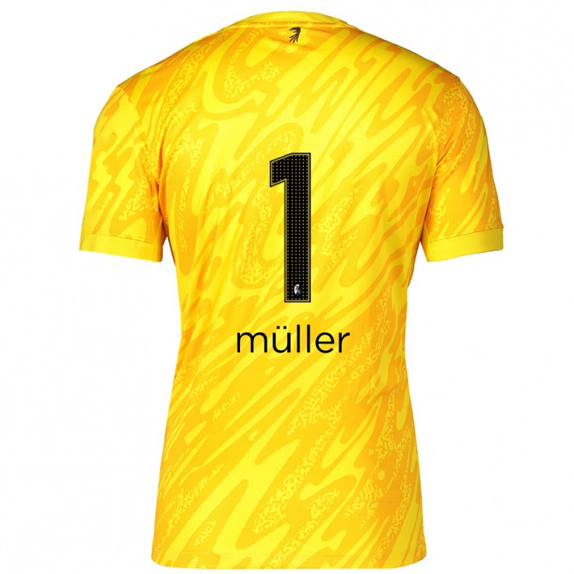 Danxen Herren Philipp Müller #1 Trikot Gelb Schwarz Torwarttrikot 2025/26 Schweiz