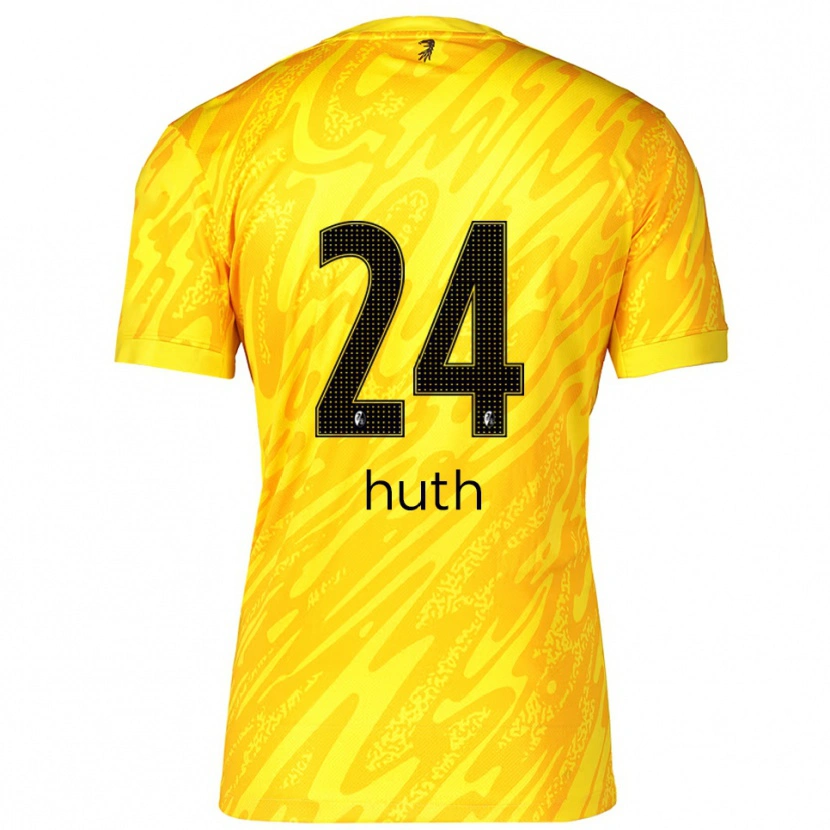 Danxen Herren Jannik Huth #24 Trikot Gelb Schwarz Torwarttrikot 2025/26 Schweiz