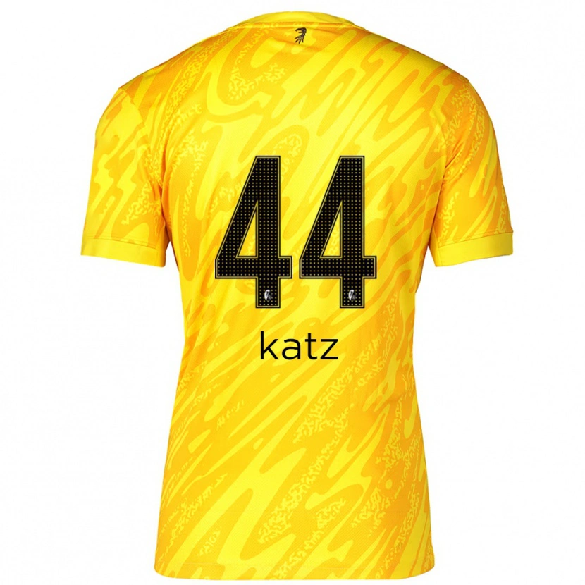 Danxen Herren Kilian Katz #44 Trikot Gelb Schwarz Torwarttrikot 2025/26 Schweiz
