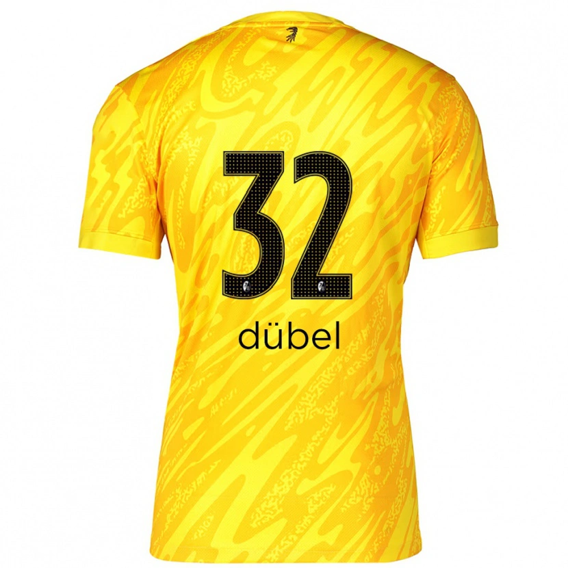 Danxen Herren Sarah-Lisa Dübel #32 Trikot Gelb Schwarz Torwarttrikot 2025/26 Schweiz