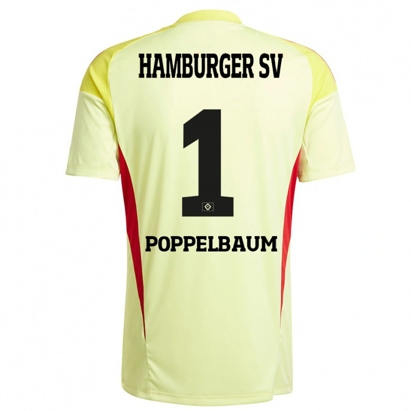 Danxen Herren Colin Poppelbaum #1 Trikot Gelb Schwarz Rot Torwarttrikot 2025/26 Schweiz