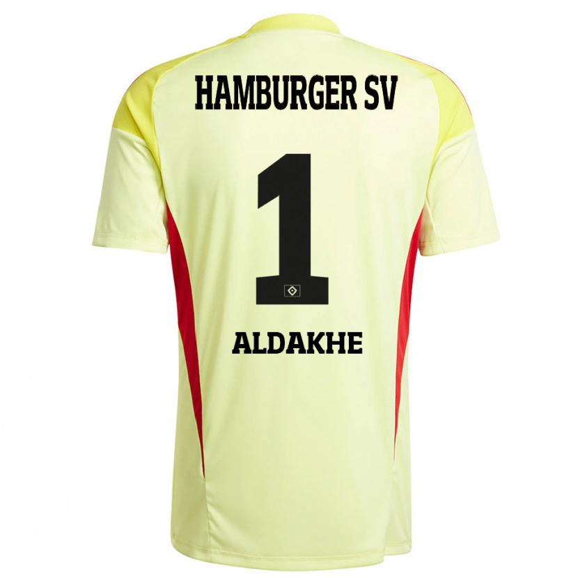 Danxen Herren Ather Aldakhe #1 Trikot Gelb Schwarz Rot Torwarttrikot 2025/26 Schweiz