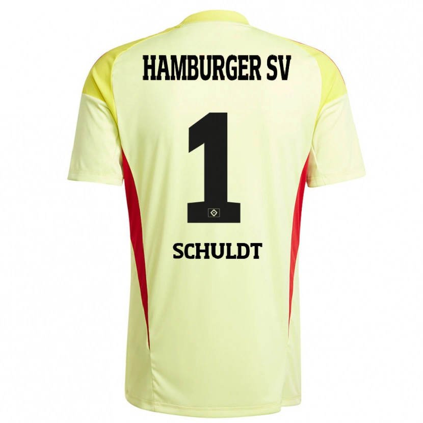 Danxen Herren Inga Schuldt #1 Trikot Gelb Schwarz Rot Torwarttrikot 2025/26 Schweiz