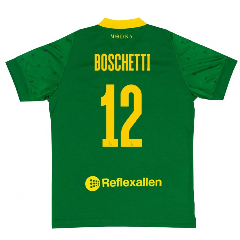 Danxen Herren Matteo Boschetti #12 Trikot Grün Gelb Torwarttrikot 2025/26 Schweiz