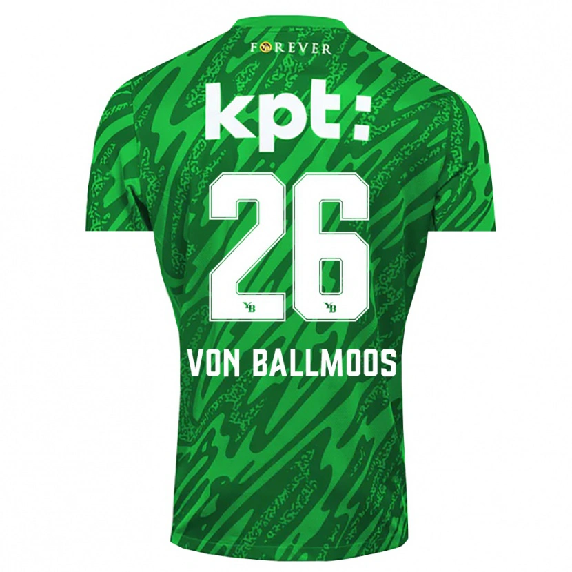 Danxen Herren David von Ballmoos #26 Trikot Grün Weiß Torwarttrikot 2025/26 Schweiz