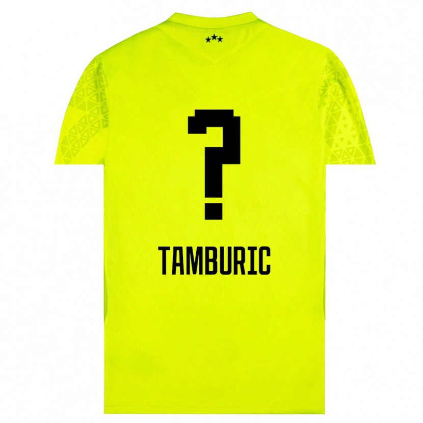 Danxen Herren Vukasin Tamburic #0 Trikot Gelb Grün Schwarz Torwarttrikot 2025/26 Schweiz