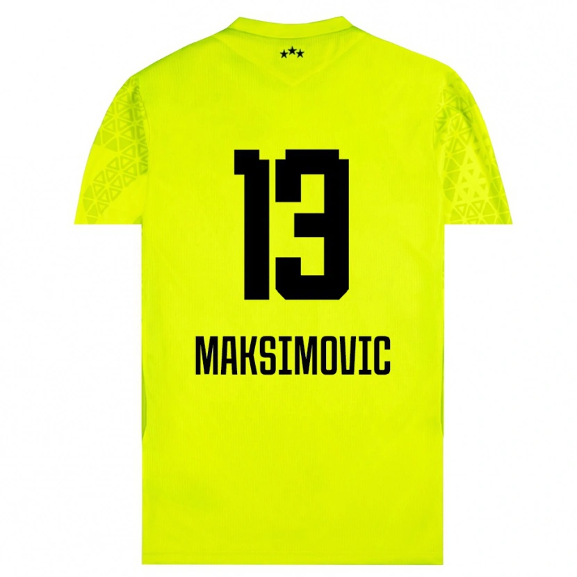 Danxen Herren Filip Maksimovic #13 Trikot Gelb Grün Schwarz Torwarttrikot 2025/26 Schweiz
