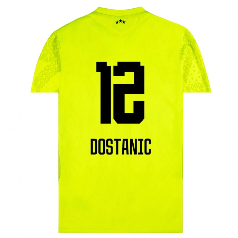 Danxen Herren Filip Dostanic #12 Trikot Gelb Grün Schwarz Torwarttrikot 2025/26 Schweiz