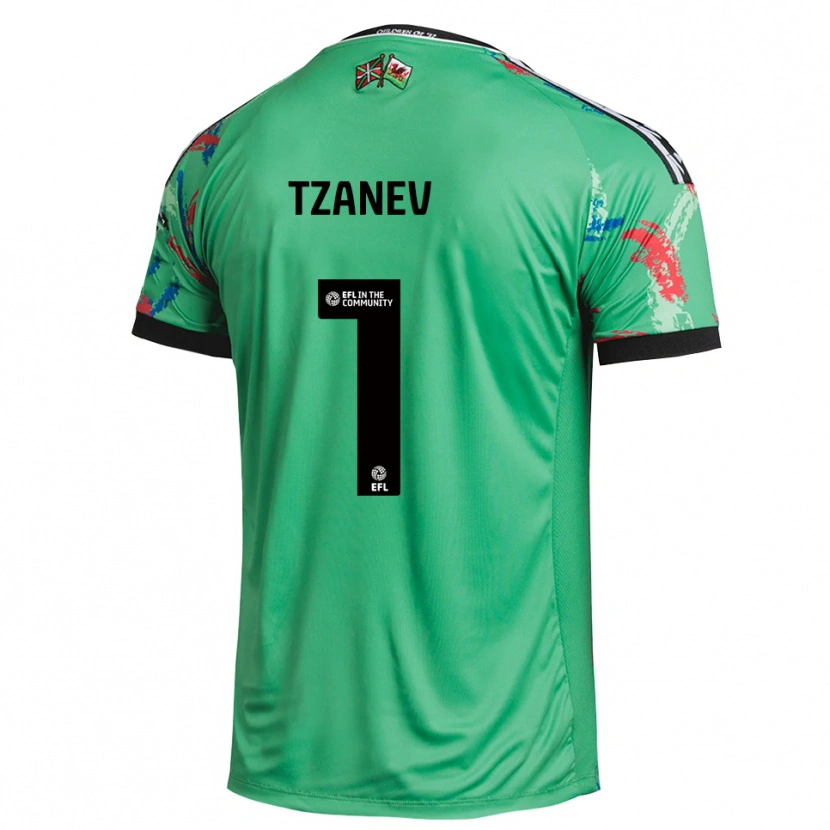 Danxen Herren Nik Tzanev #1 Trikot Grün Rot Torwarttrikot 2025/26 Schweiz