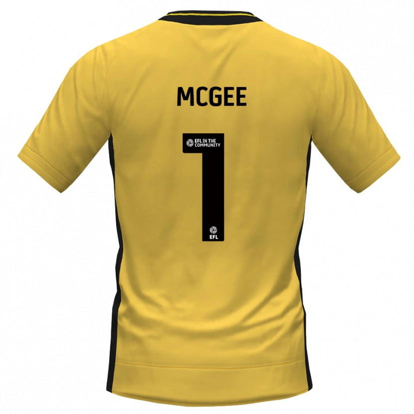 Danxen Herren Luke McGee #1 Trikot Gelb Schwarz Torwarttrikot 2025/26 Schweiz