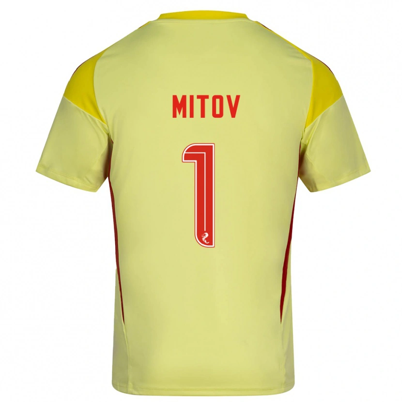 Danxen Herren Dimitar Mitov #1 Trikot Gelb Rot Torwarttrikot 2025/26 Schweiz