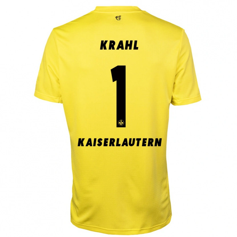 Danxen Herren Julian Krahl #1 Trikot Gelb Schwarz Torwarttrikot 2025/26 Schweiz