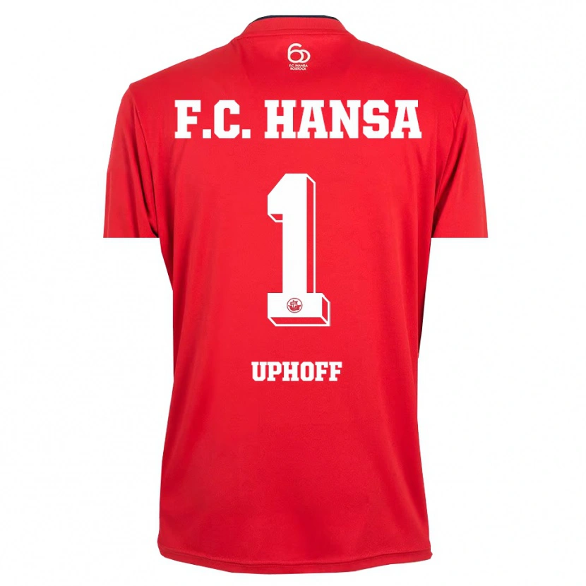 Danxen Herren Benjamin Uphoff #1 Trikot Rot Weiß Torwarttrikot 2025/26 Schweiz