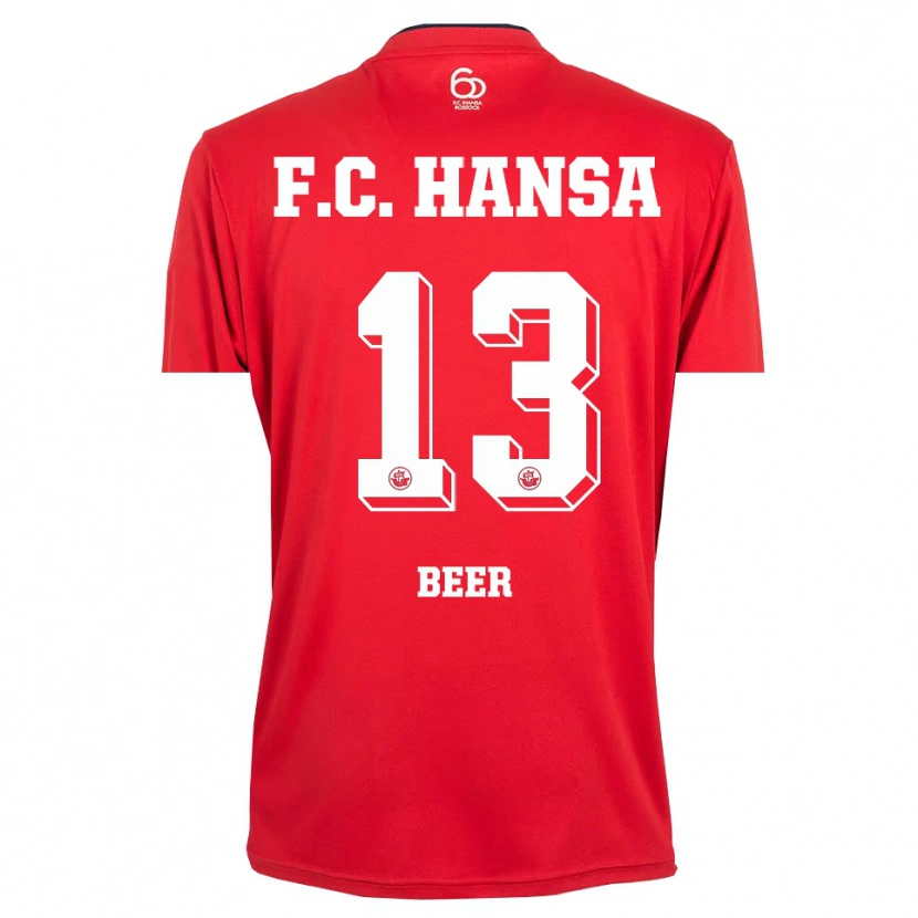 Danxen Herren Darian Beer #13 Trikot Rot Weiß Torwarttrikot 2025/26 Schweiz