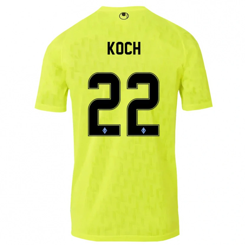 Danxen Herren Nico Koch #22 Trikot Gelb Schwarz Torwarttrikot 2025/26 Schweiz