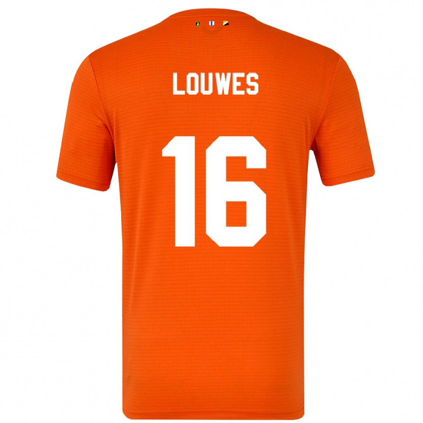 Danxen Herren Puck Louwes #16 Trikot Orange Schwarz Torwarttrikot 2025/26 Schweiz